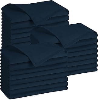 Utopia Kitchen Navy Blue Cloth Napkins [288 Pack, 18x18 Inch] Absorbent Cotton Blend Washable and Reusable for Dinner, Restaurant, Lunch, Wedding and Hotel