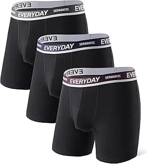Separatec Cotton Dual Pouch Men's Underwear Comfortable Soft Breathable Everyday Boxer Briefs for men 7 Pack