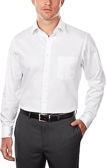 Van Heusenmens Dress Shirts Regular Fit Lux Sateen Stretch Solid Dress Shirt