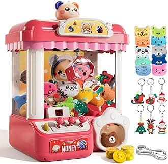 Lucky Doug Claw Machine for Kids Girls Boys with Light Music, Claw Machine Arcade Game Toys for Kids Girls 4-8, Claw Toys for 4 5 6 7 8 Years Old Girl