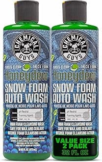 Chemical Guys Honeydew Snow Foam Auto Wash Cleanser 2 Pack (2 X 16 Fl. Oz.) - (Works with Foam Cannons, Guns or Bucket Washes) Safe for Trucks, Motorcycles, RVs & More, Honeydew Scent - CWS_110_1602