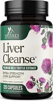 Gentle Liver Cleanse Detox & Repair Formula - 21 Herbal Liver Support Supplement: Milk Thistle (Silymarin), Artichoke Extract, Dandelion, Beet, Chicory Root, & Turmeric for Liver Health - 120 Capsules