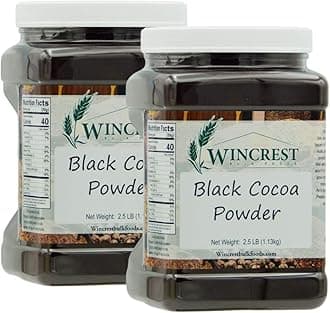 WinCrest Black Cocoa Powder - 2.5 Lb Tub (Pack of 2)