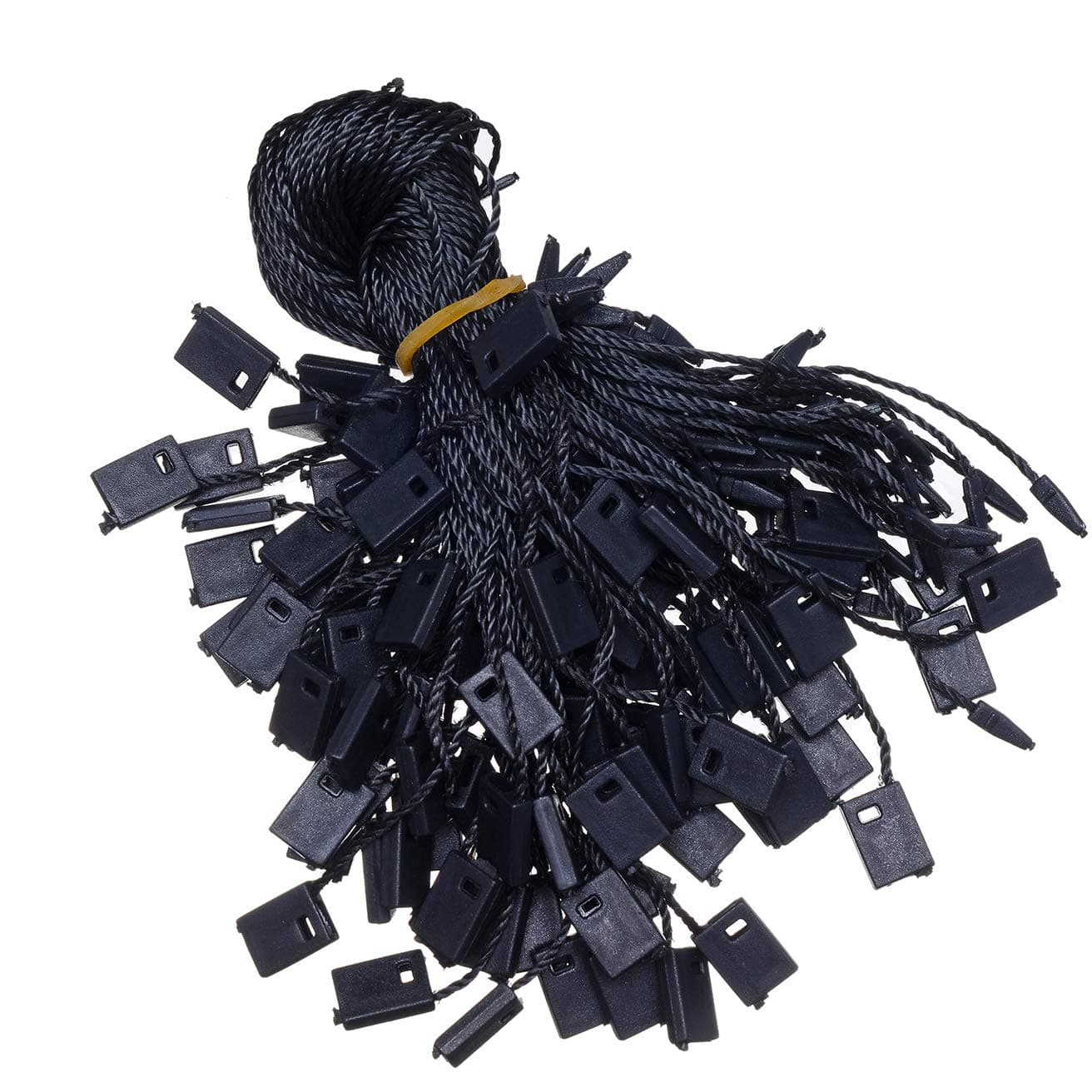 7 Inch 1000Pcs Black Hang Tag String Snap Lock Pin Loop Fastener Hook Ties, Easy and Fast to Attach