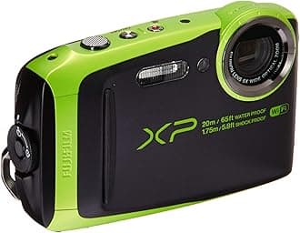 Fujifilm 600019756 FinePix XP120 Shock & Waterproof Wi-Fi Digital Camera, Black/Lime Green