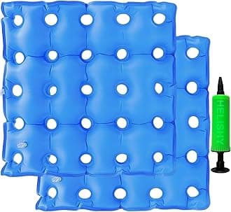 2 Pack Waffle Cushion for Pressure Sores Chair - Inflatable Air Seat Cushion for Pressure Relief - Bed Sore Cushions for Butt - Pressure Sore Cushions for Sitting in Recliner
