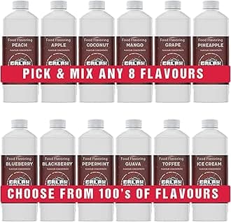 Food Flavouring Pick and Mix - Pick 8 x 10ml Fruit Food Flavourings and Essences - High Strength Concentrated Flavourings for Baking, Cooking & More - Made in UK.