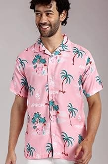 LERIYA FASHION Men's Rayon Shirt - Summer Button Down Regular Fit Shirts | Half Sleeve Printed |Formal |Casual Stylish (Available in Plus Size and Combo Pack of 2)