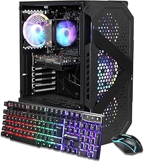 Gaming Desktop PC,Intel Core i7 up to 3.9G,GeForce RTX 3060 12G GDDR6,32G,1TB SSD,WiFi,BT 5.0,RGB Fanx6,RGB Keybaord,RGB Mouse,Mouse Pad,RGB Bluetooth Sound Bar,RGB BT Gaming Mic,WIN10