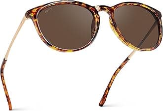 - Round Polarized Sunglasses for Women - UV400 Protection, Lightweight Frame, Vintage Retro Style