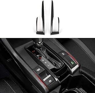 BRMYL Car Gear Shift Panel Decor Decals for Honda Civic 2016 2017 2018 2019 2020 2021 10th Gen Accessories ABS Carbon Fiber Stickers