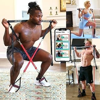 Complete Portable Full Body Home Gym Park Workout Set I Best Gift for Christmas I Resistance Bands for Beginners to Elite Athletes I Train Insane (with Free app)
