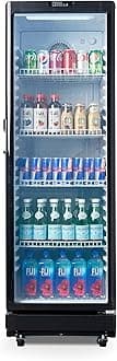 PremiumLevella Glass Door Display Refrigerator 8.5 cu ft Commercial Beverage Cooler Merchandiser