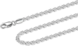 WYWH925 Sterling Silver Lobster Clasp 2mm Necklace for Women Mens Box Chain 18K Silver/ Gold Plated Necklace Chain Diamond Cut 16-30 Inches