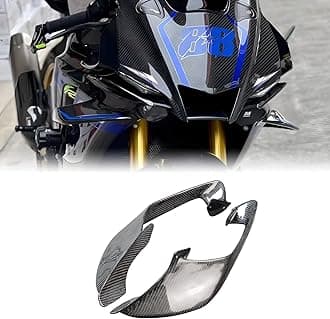 Fixed Spoilers for Yamaha R1 R6 2021 2022 2023 2024, Motorcycle Fairing for R1, Durable ABS Plastic Easy Installation of Yamaha R1 R6 Winglet (Bright Carbon Paint)