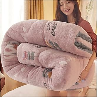 RRNAR Down Duvet, Cashmere Quilt, Quilt/quilts, Comforter, Winter Quilt Thicken Lamb Cashmere Duvet for All Seasons, Soft and Durable Heavy Quilts, Machine Washable,J,200x230cm(5kg) [Energy Class A]