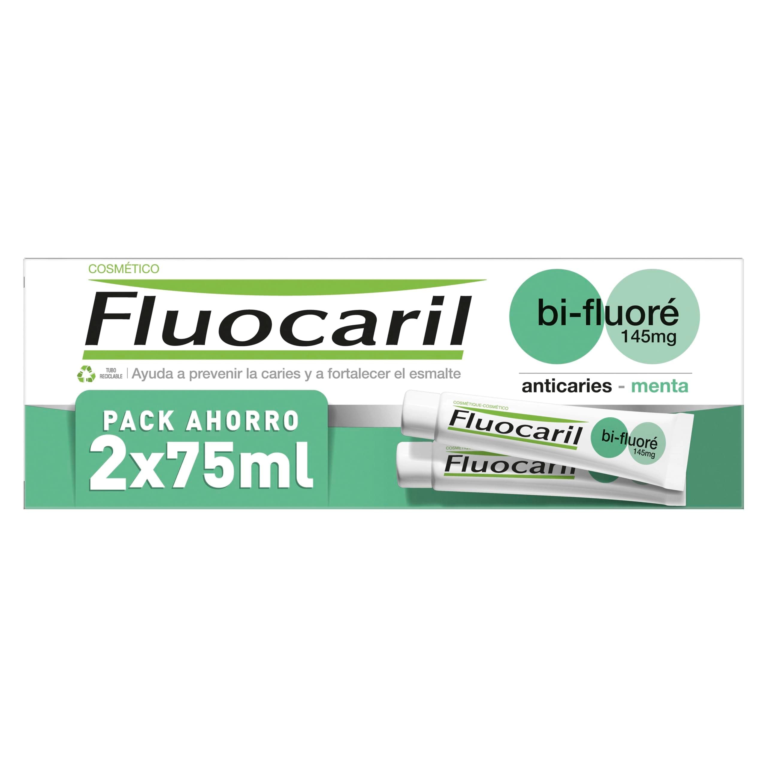 Bi-Fluoré 145 mg Toothpaste Anticaries Mint Enamel, Strong Teeth, Clinically Proven Effectiveness, Fresh Breath Pack of 2 x 75 ml