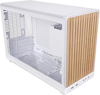 Lian Li A3-26.3L Micro Form Factor Chassis - Wood Front & Side Tempered Glass Panel - Supports 360mm AIO-Modularity Design for M-ATX, ITX Motherboard-DAN Cases Collaboration - White (A3W-WDG)
