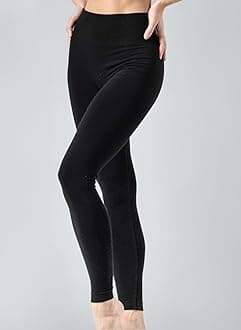 Women Bamboo Leggings, High Waisted, Seamless Leggings, Comfortable Yoga Pants, Softer Than Cotton Leggings, Lightweight & Breathable, Black