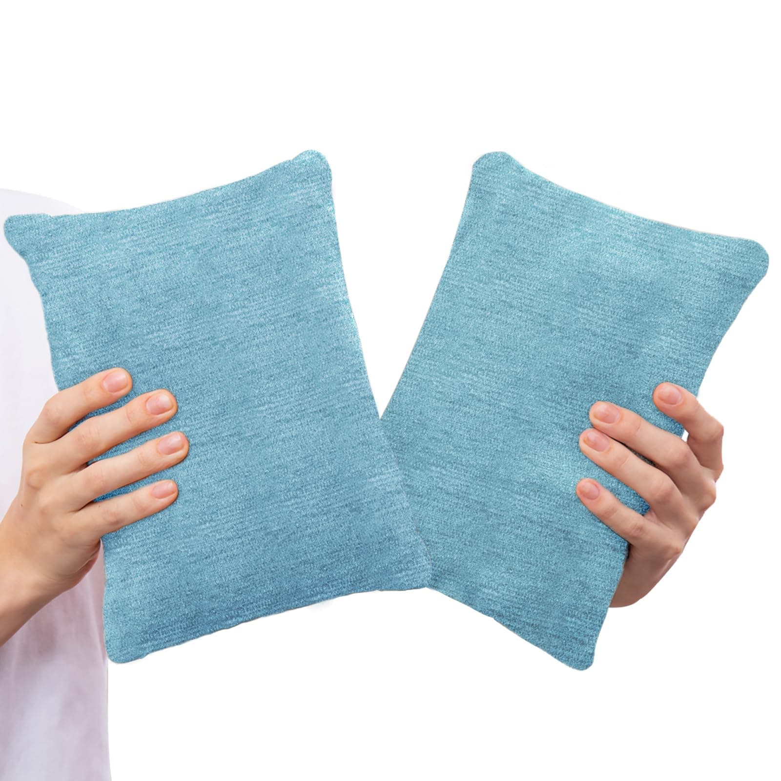 2 Pack Small Pillow, Cooling Memory Foam Mini Pillow 11 X 7 Inches for Sleeping, Travel, Nap and Neck, Knee, Lumbar Support, Tiny Cushion for Pet, Dogs (Blue)