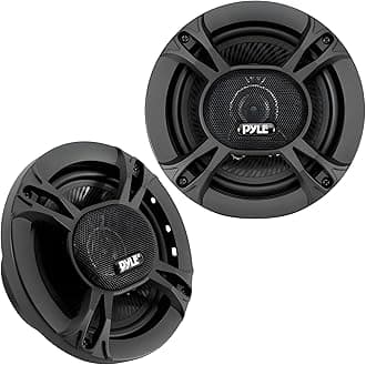 3-Way Universal Car Stereo Speakers-300W 6.5” Triaxial Loud Pro Audio Car Speaker Universal OEM Quick Replacement Component Speaker Vehicle Door/Side Panel Mount Compatible PL613BK (Pair), black