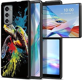 Color Turtle for LG Wing 5G 6.8" Phone Case, Slim Phone Case for LG Wing (2020), Hard PC Shookproof Wireless Charging Men/Women Cover for LG Wing 5G
