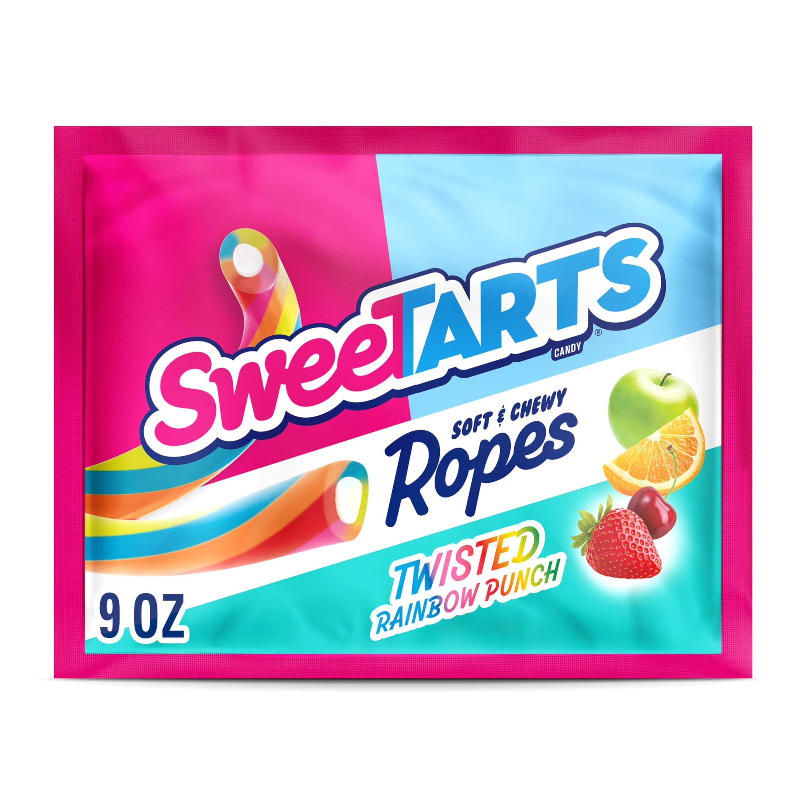 SweeTARTS Twisted Rainbow Ropes, 9 Ounce