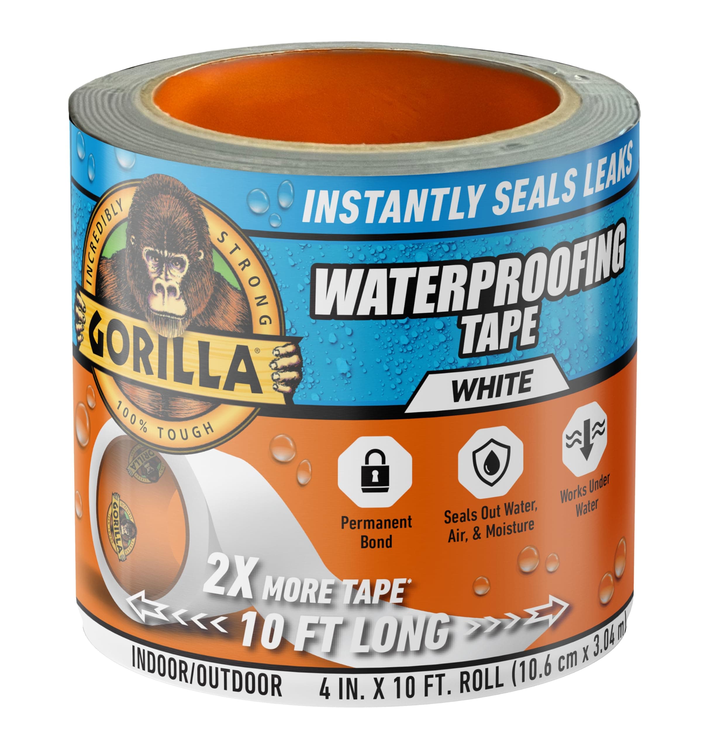 101895 Waterproof Patch & Seal Tape, 1-Pack, White, 10 Feet, 10.67 Cm