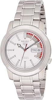 Men's SNKK25 5 Stainless Steel White Dial Watch