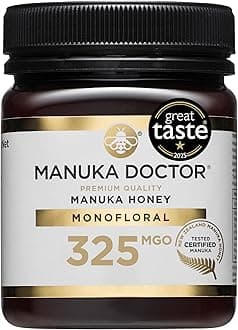 MANUKA DOCTOR | MGO 325+ Manuka Honey Monofloral | 250g | 100% Pure New Zealand Honey | Certified RAW | Non-GMO | Independently Lab Tested | Hive to Home Traceable