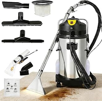 Commercial Carpet Cleaning Machine, 1000W 110V 40L/11Gal Professional Commercial 3 in 1 Carpet Spraying Floor Brush Cleaner Extractor Vacuum Washing Machine Portable Carpet Cleaner (40L)