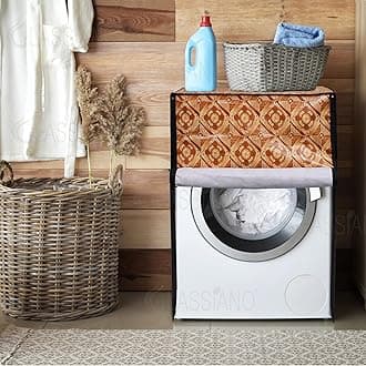 Glassiano Fully Automatic Front Load Waterproof Washing Machine Cover for Samsung/ IFB/ LG/ Godrej/ Whirlpool/ Bosch/ 8 Kg, 8.2 Kg, 8.5 Kg, 9 kg, 9.2 Kg, 9.5 Kg