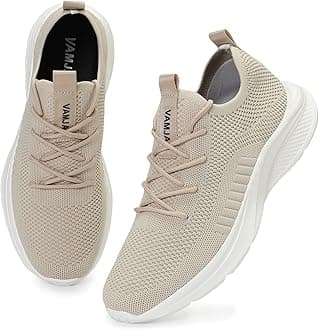 VAMJAM Men's Running Shoes Fashion Sneakers - Lightweight Breathable Flying Knitting Lace Up Mesh Walking Shoes Workout Casual Sports Shoes