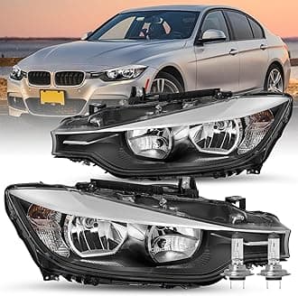 JSBOYAT Halogen Headlight Fit for 2012 2013 2014 2015 BMW 3-SERIES F30 320i 328i 335i xDrive Factory Halogen Headlamp Driver and Passenger Side BM2503169, BM2502169