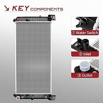 YITAMOTOR Radiator Compatible with 99-13 GMC Sierra 1500 Classic Yukon XL 1500 Cadillac Escalade EXT ESV Hummer H2 Chevrolet Avalanche Silverado 1500 Classic Tahoe Suburban 1500 OE Style Radiator