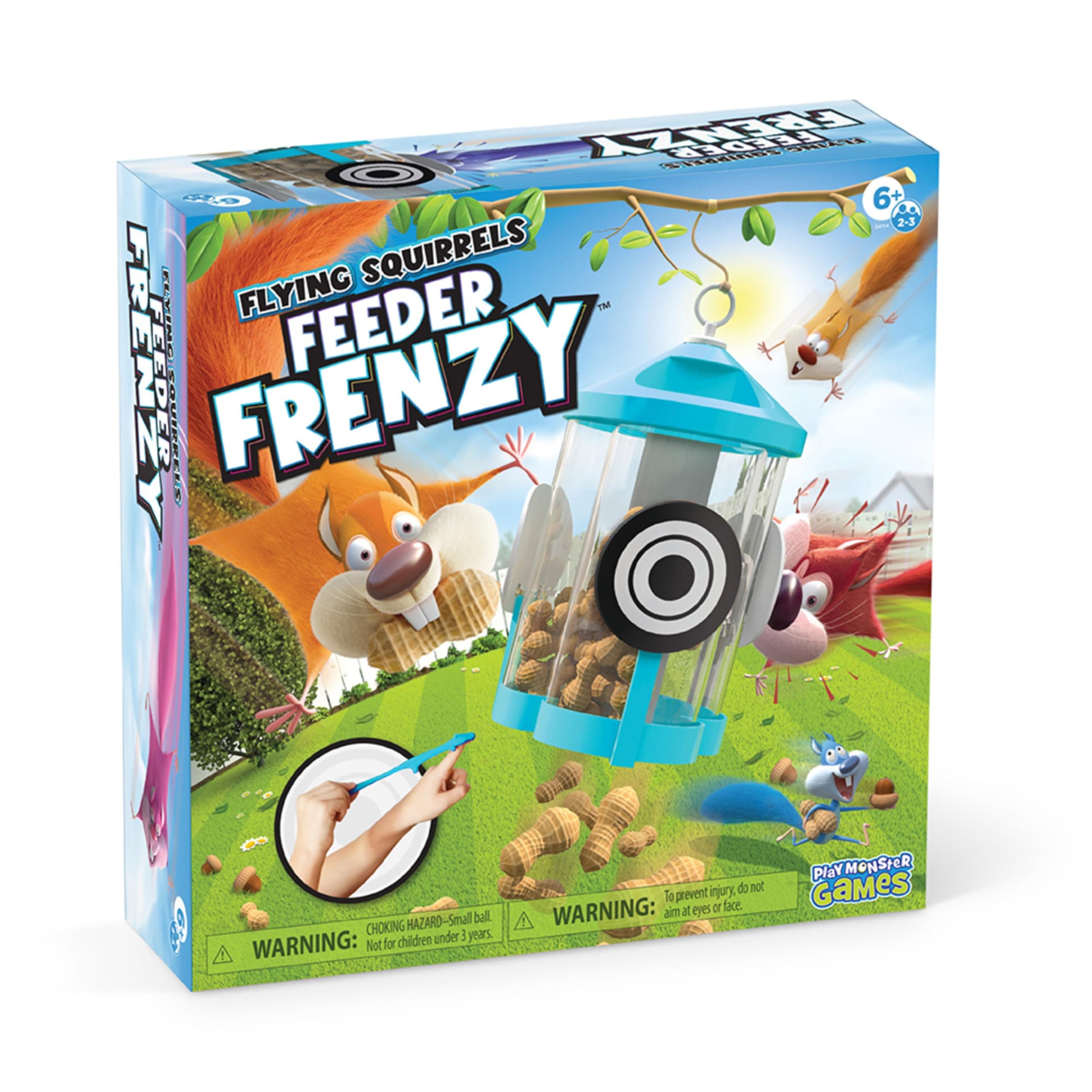Flying Squirrels Feeder Frenzy Board Game – Kids Games, Family Games for Kids and Adults, Board Games for Family Night, Multi-Player Board Games, Aim & Release Nuts to Win, Ages 6+