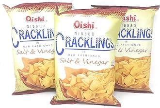 Ribbed Cracklings in Old Fashioned, Salt & Vinegar Flavoured, 90g, 3 Pack