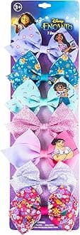 Disney Encanto Hair Bow Clips Bundle - 4 Inch Alligator Clips with Different Images, Ages 3+