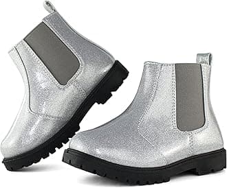 Tobfis Girl's Fashion Glitter Chelsea Boot Ankle Boots(Toddler/Little Kid/Big Kid)