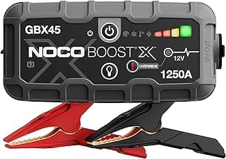 Boost X GBX45: 1250A UltraSafe Jump Starter – 12V Lithium Battery Booster Pack, Portable Jump Box, Power Bank & Jumper Cables - for 6.5L Gas and 4.0L Diesel Engines
