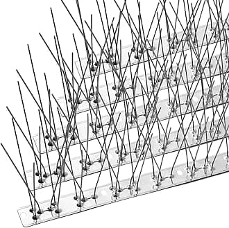 OFFO Bird Spikes with Stainless Steel Base,Pigeon Spikes for Roofs and Windows,Bird Deterrent Spikes Set for Deterring Crows,Seagulls and Small Birds,Cover 1.3m