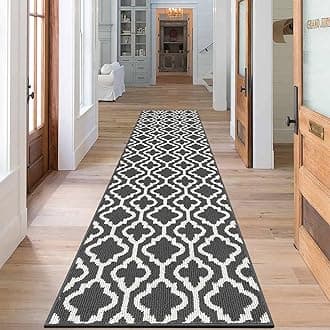 SHACOS Dark Grey Runner Rugs for Hallway Non Slip Long Hall Runner Narrow Rugs Washable Carpet Runners for Entryway Hallway Kitchen Laundry Room, 66 x 213 cm