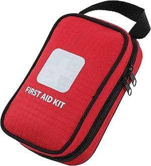 Thrive Compact First Aid Kit - Waterproof Rip-Stop Nylon Travel First Aid Kit - Camping & Hiking Medkit with Wipes & Bandages - Portable Car Emergency Pack for Roadside Emergencies - 100-Piece Set