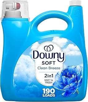 Downy 2 in 1: Soft and Fresh, Liquid Fabric Softener, Clean Breeze Scent, 1.4E+2 Fluid Ounces