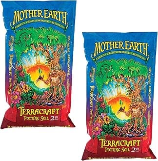 Mother Earth Products Mother Earth Terracraft Potting Soil, All Purpose Potting Soil for All Plants, Flowers, Vegetables and Tomatoes, 2 Cu. Ft, 2-Pack,Brown