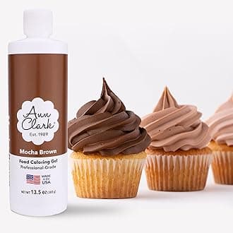 Ann Clark Mocha Brown Food Coloring Gel Extra Large 13.5 oz Bottle Professional Grade Made in USA
