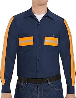 Men's Industrial 2 Piece Lined Collar Work Shirt