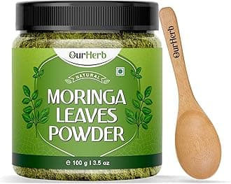 OurHerb Organic Moringa Powder 100g | 100% Pure Moringa Leaf Powder | Ayurvedic Superfood Helps in Immunity, Energy, Weight Loss, Skin & Hair | Non-GMO, No Preservatives