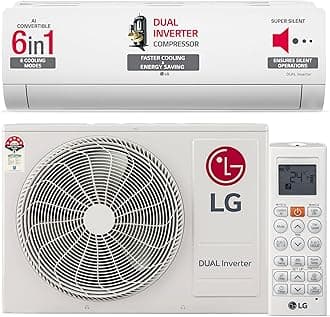 1 Ton 4 Star DUAL Inverter Split AC (Copper, AI Convertible 6-in-1 Cooling, 4 Way Swing, HD Filter with Anti-Virus Protection, Faster Cooling & Energy Saving, TS-Q13JNYE, White)