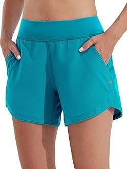 Willit Women's 5" Swim Board Shorts Quick Dry Beach Swimming Shorts UPF 50+ High Waisted Liner Pockets